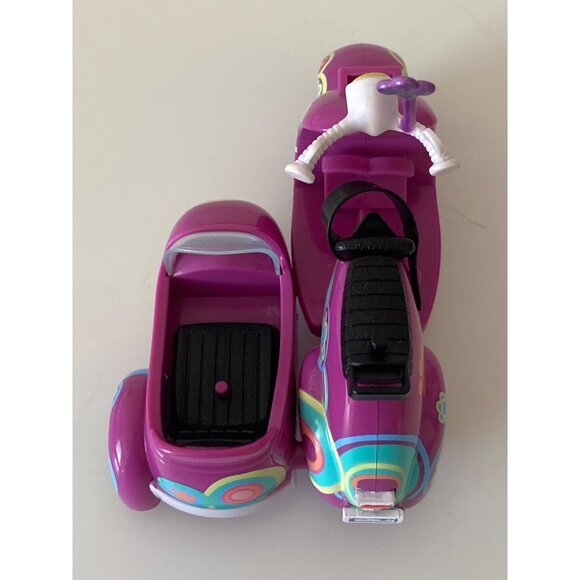 Hasbro Littlest Pet Shop LPS Blythe Doll Purple Floral Moped Scooter Side Car - Picture 7 of 16